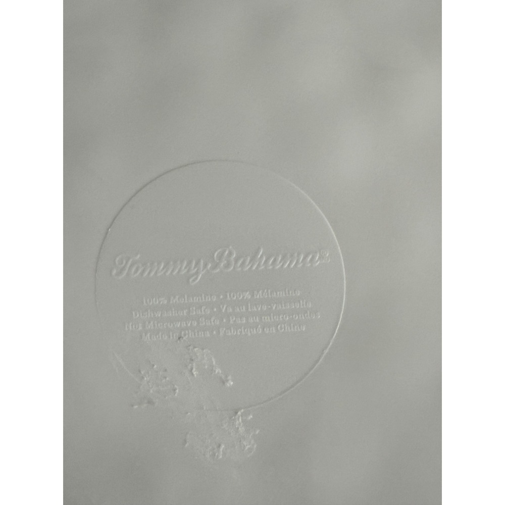 Tommy Bahama Melamine Sea Turtle Plate Set 5 Piece Green Coastal Outdoor Dining - Picture 7 of 8